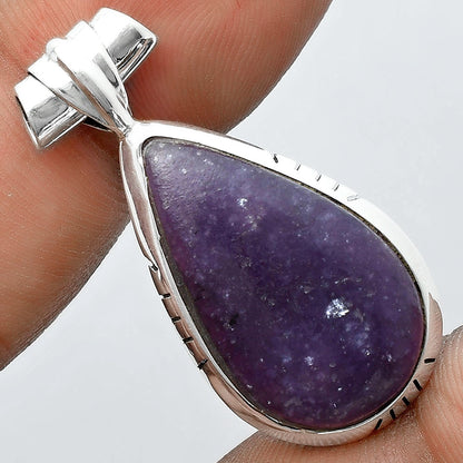 Natural Purple Lepidolite Pendant P-1667 SDP156682