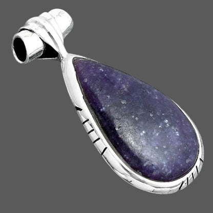 Natural Purple Lepidolite Pendant P-1667 SDP156682