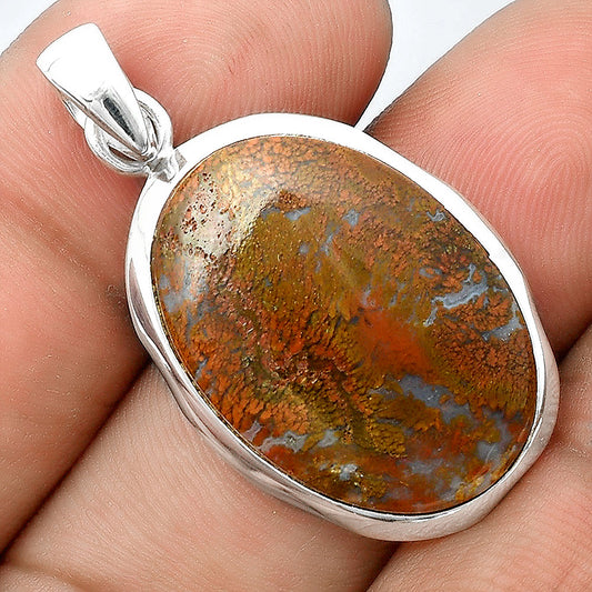Natural Red Moss Agate Pendant P-1110 SDP156695
