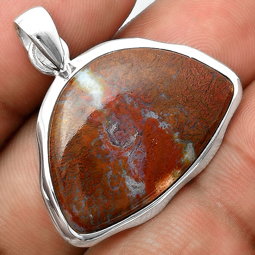 Natural Red Moss Agate Pendant P-1110 SDP156705