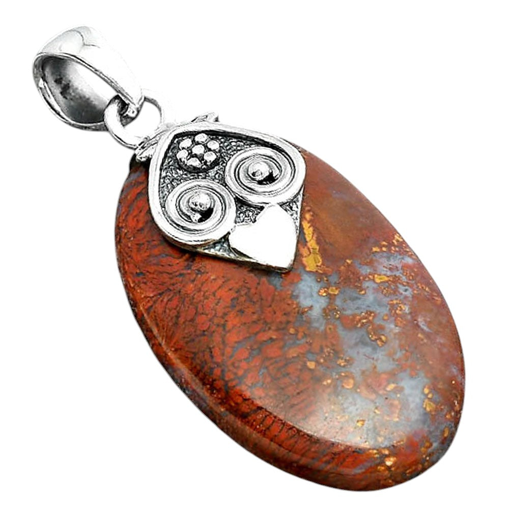 Natural Red Moss Agate Pendant P-1388 SDP156718