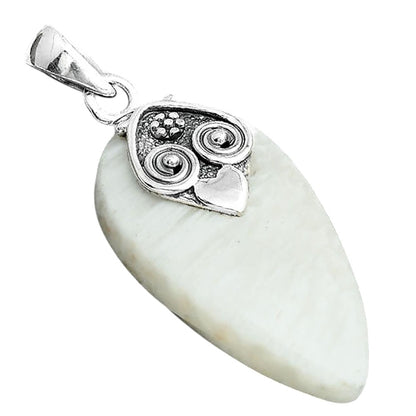 Natural White Scolecite Pendant P-1388 SDP156719