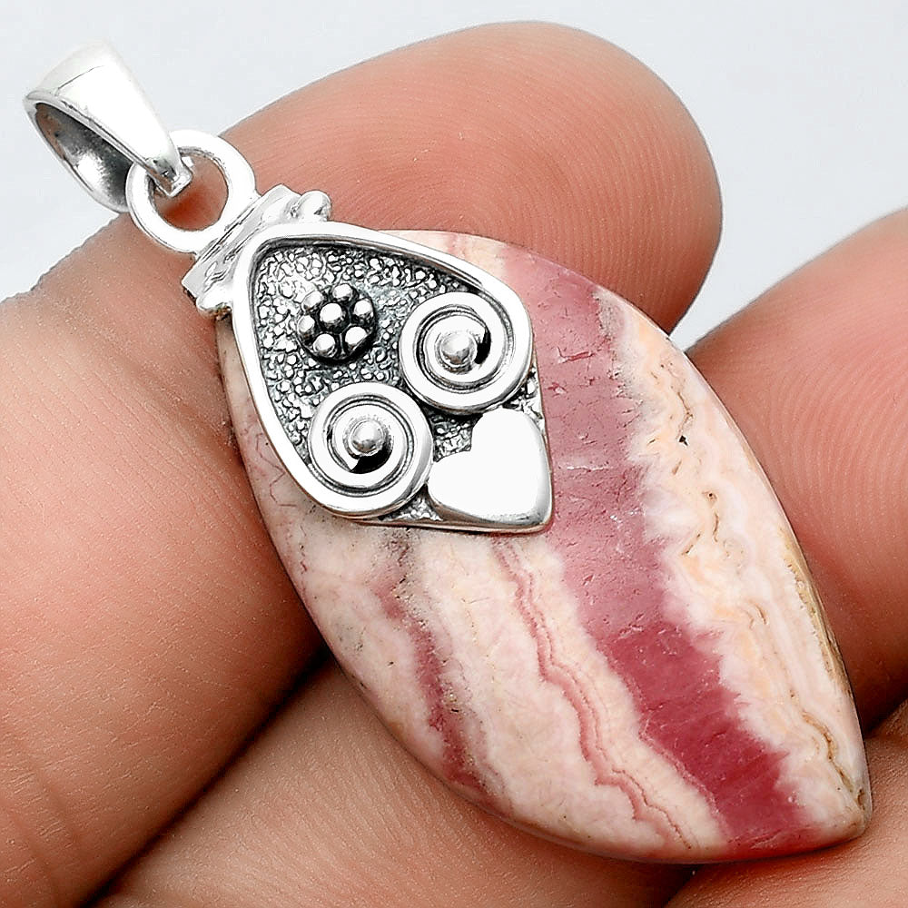 Natural Rhodochrosite Argentina Pendant P-1388 SDP156722