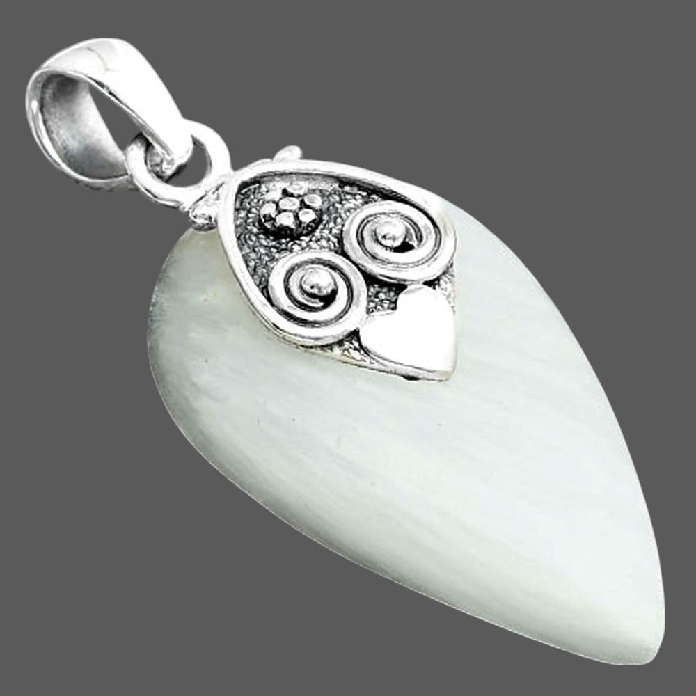 Natural White Scolecite Pendant P-1388 SDP156723