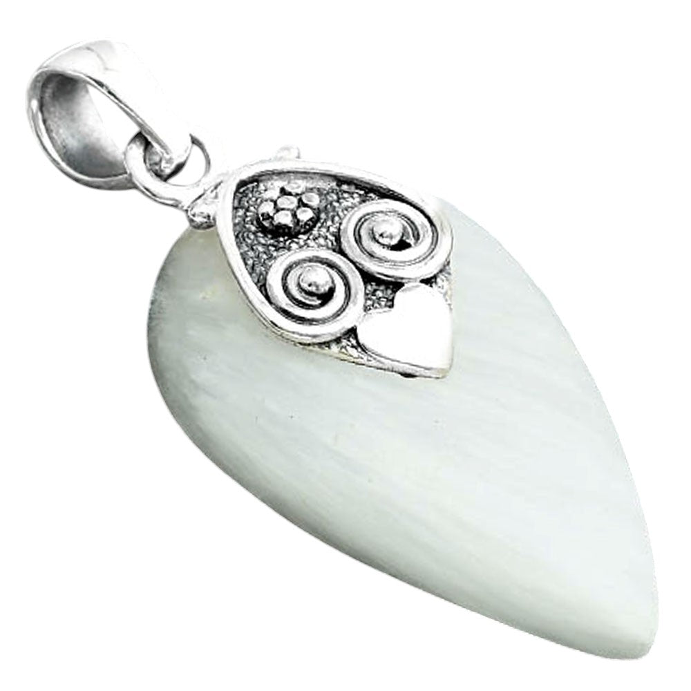 Natural White Scolecite Pendant P-1388 SDP156723