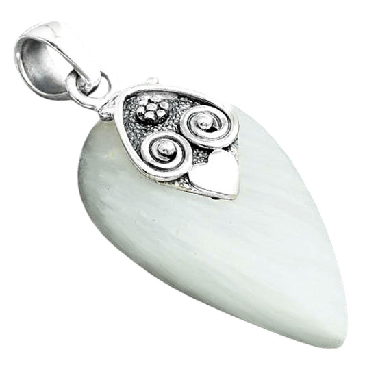 Natural White Scolecite Pendant P-1388 SDP156723