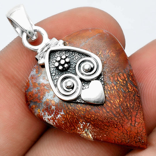 Natural Red Moss Agate Pendant P-1388 SDP156724