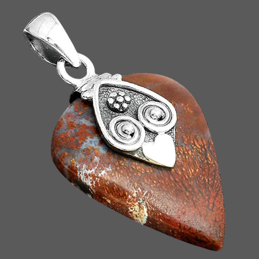 Natural Red Moss Agate Pendant P-1388 SDP156724