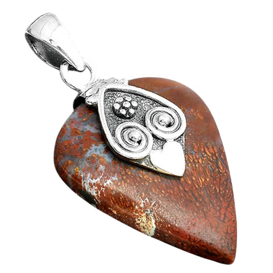 Natural Red Moss Agate Pendant P-1388 SDP156724