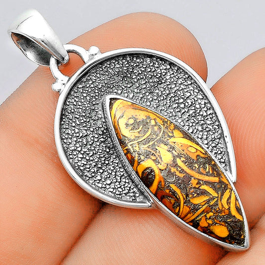 Natural Coquina Fossil Jasper - India Pendant P-1401 SDP156732