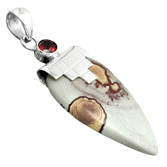 Natural Sonora Dendritic and Garnet Pendant P-1653 SDP156743