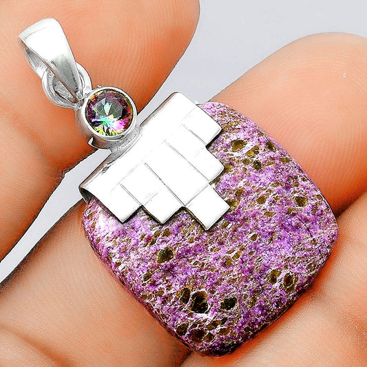 Natural Purpurite and Mystic Topaz Pendant P-1653 SDP156753
