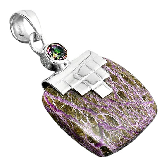 Natural Purpurite and Mystic Topaz Pendant P-1653 SDP156755