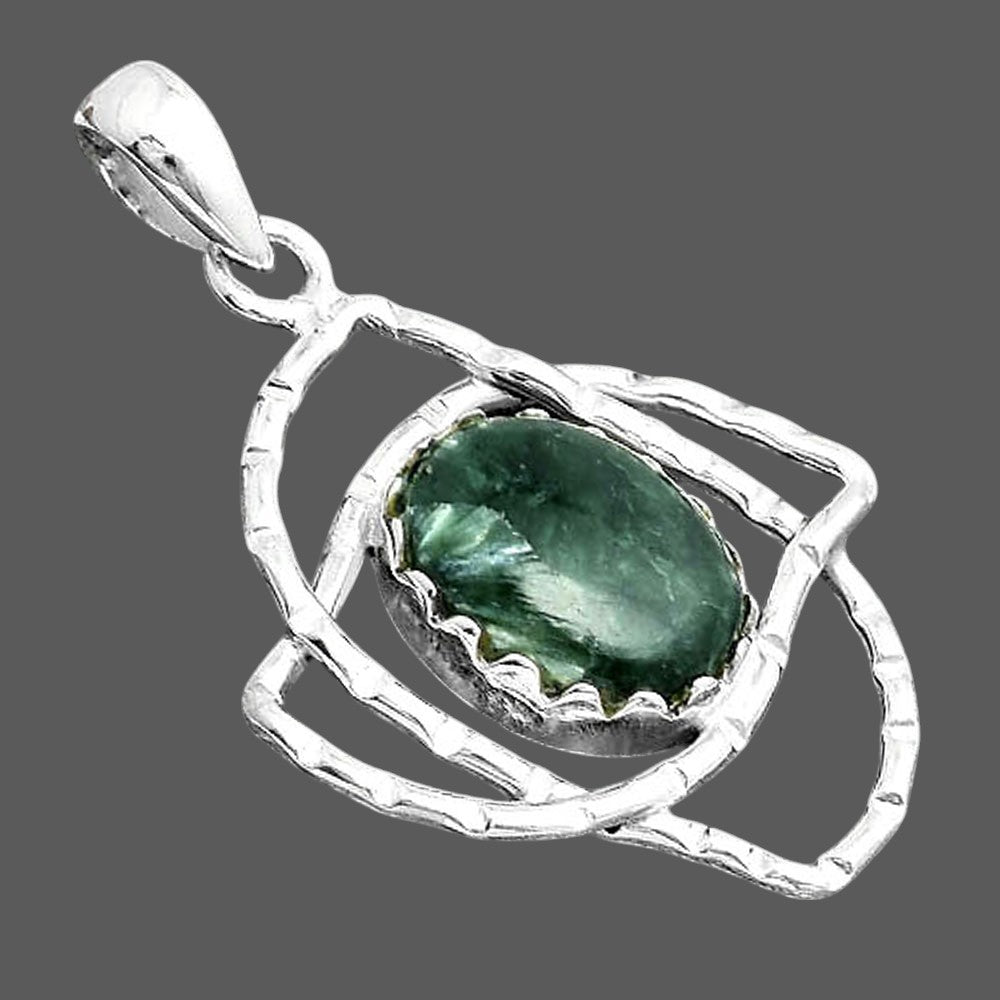 Natural Russian Seraphinite Pendant P-1370 SDP156762