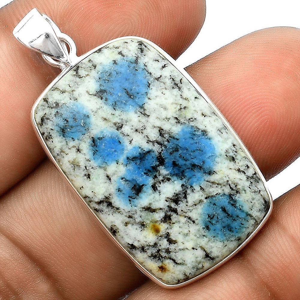Natural K2 Blue - Azurite In Quartz Pendant P-1001 SDP156790