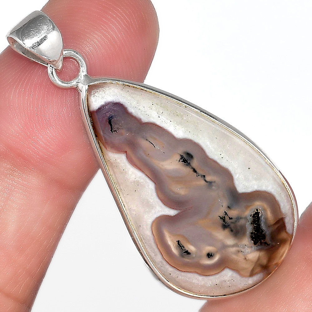 Natural Tube Moss Agate Pendant P-1001 SDP156797