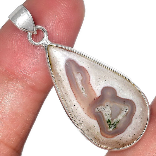 Natural Tube Moss Agate Pendant P-1001 SDP156800