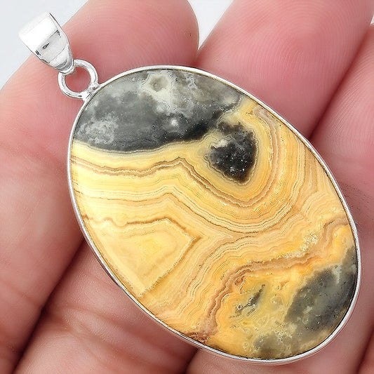 Natural Laguna Lace Agate - Mexican Pendant P-1001 SDP156801