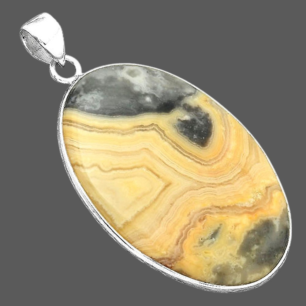 Natural Laguna Lace Agate - Mexican Pendant P-1001 SDP156801