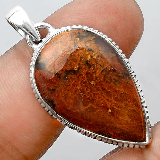 Natural Red Moss Agate Pendant P-1371 SDP156841