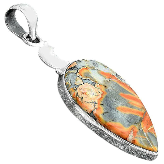 Crescent Moon Natural Maligano Jasper Pendant P-1368 SDP156865