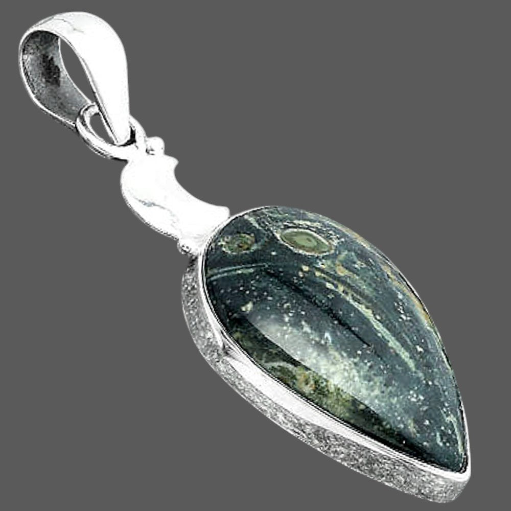 Crescent Moon - Star Galaxy Jasper Pendant P-1368 SDP156866