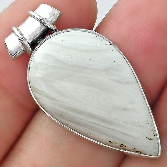 Natural White Scolecite Pendant P-1304 SDP156874