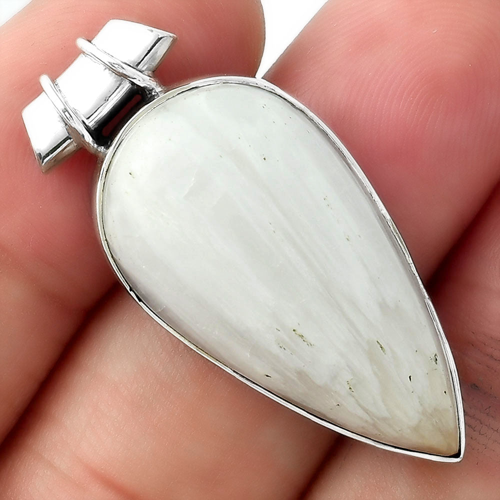 Natural White Scolecite Pendant P-1304 SDP156877