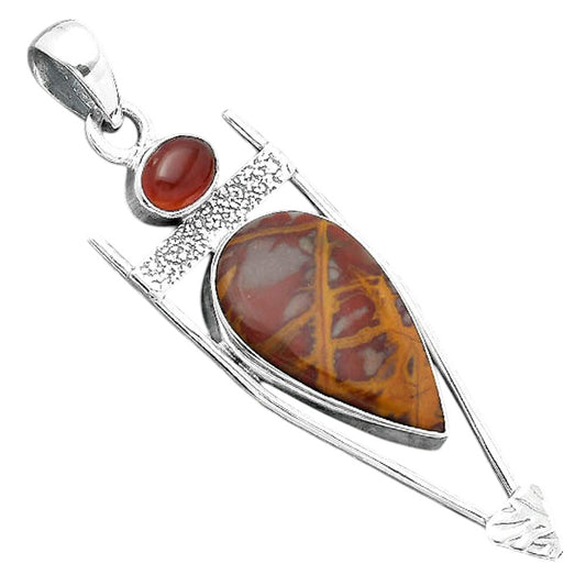 Natural Noreena Jasper & Carnelian Pendant P-1360 SDP156881