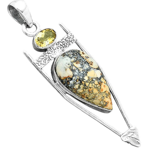 Maligano Jasper - Indonesia & Citrine Pendant P-1360 SDP156889