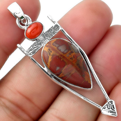 Natural Noreena Jasper & Carnelian Pendant P-1360 SDP156891