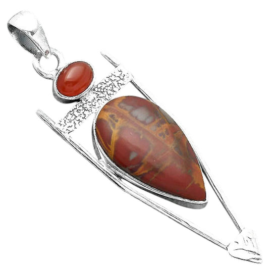 Natural Noreena Jasper & Carnelian Pendant P-1360 SDP156891