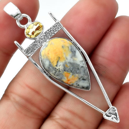 Maligano Jasper - Indonesia & Citrine Pendant P-1360 SDP156892