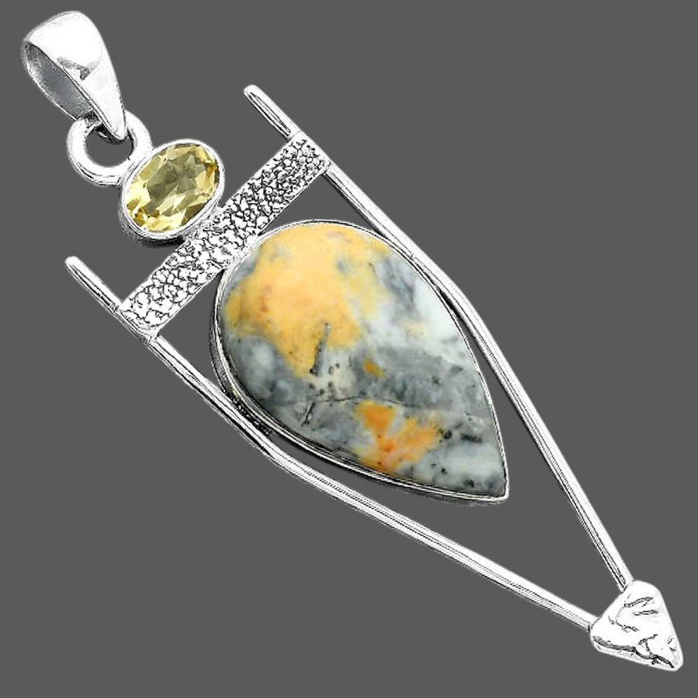 Maligano Jasper - Indonesia & Citrine Pendant P-1360 SDP156892