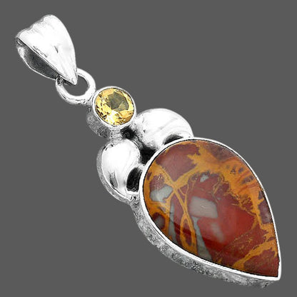 Natural Noreena Jasper & Citrine Pendant P-1683 SDP156899