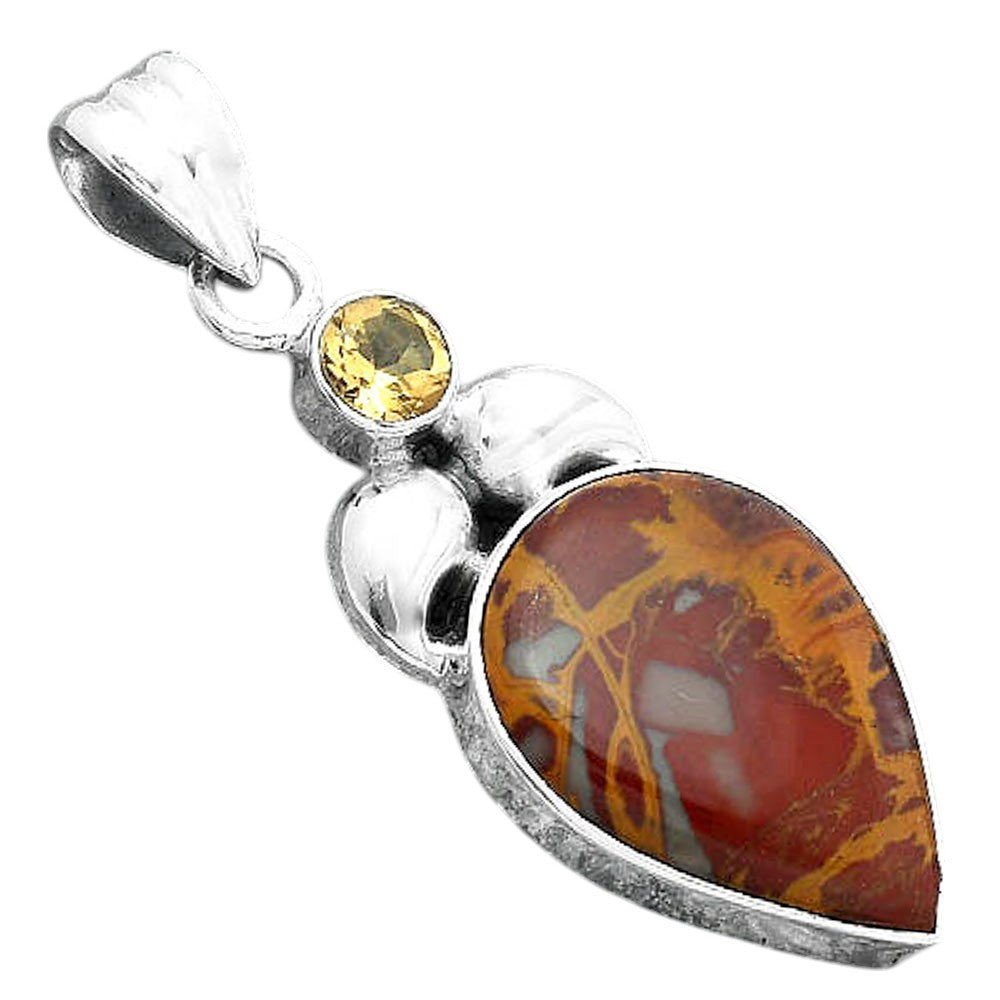 Natural Noreena Jasper & Citrine Pendant P-1683 SDP156899