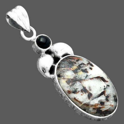 Astrophyllite - Russia & Black Onyx Pendant P-1683 SDP156907