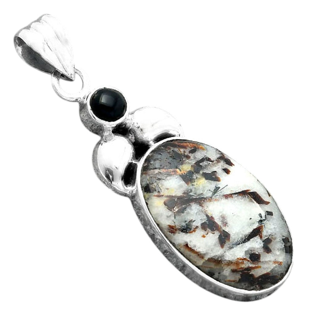Astrophyllite - Russia & Black Onyx Pendant P-1683 SDP156907