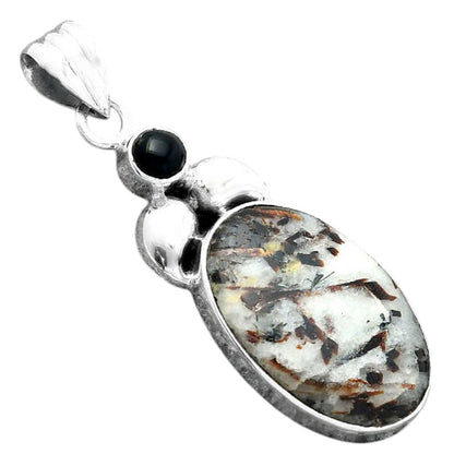Astrophyllite - Russia & Black Onyx Pendant P-1683 SDP156907