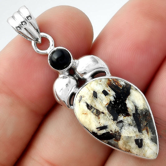 Astrophyllite - Russia & Black Onyx Pendant P-1683 SDP156908