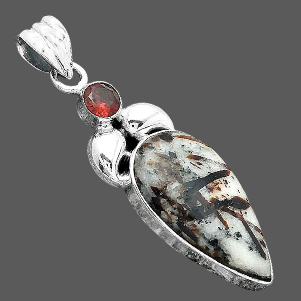 Natural Astrophyllite Russia & Garnet Pendant P-1683 SDP156911