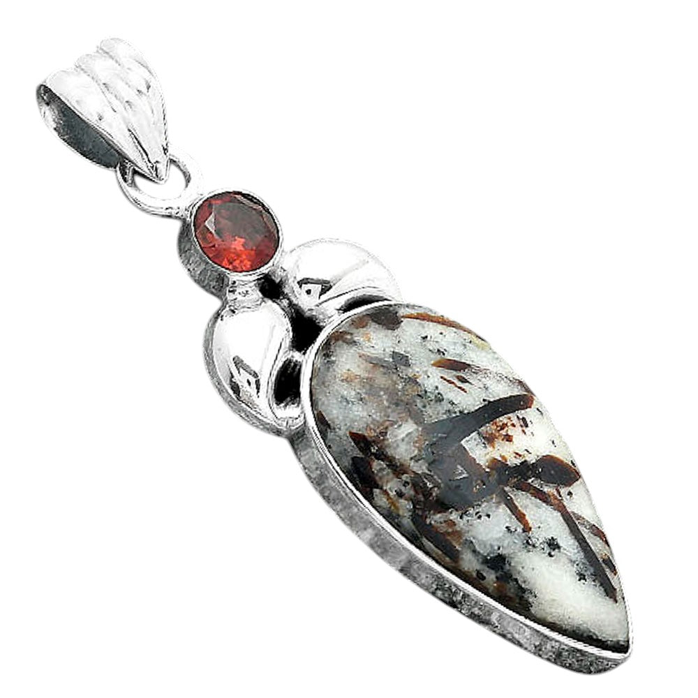 Natural Astrophyllite Russia & Garnet Pendant P-1683 SDP156911