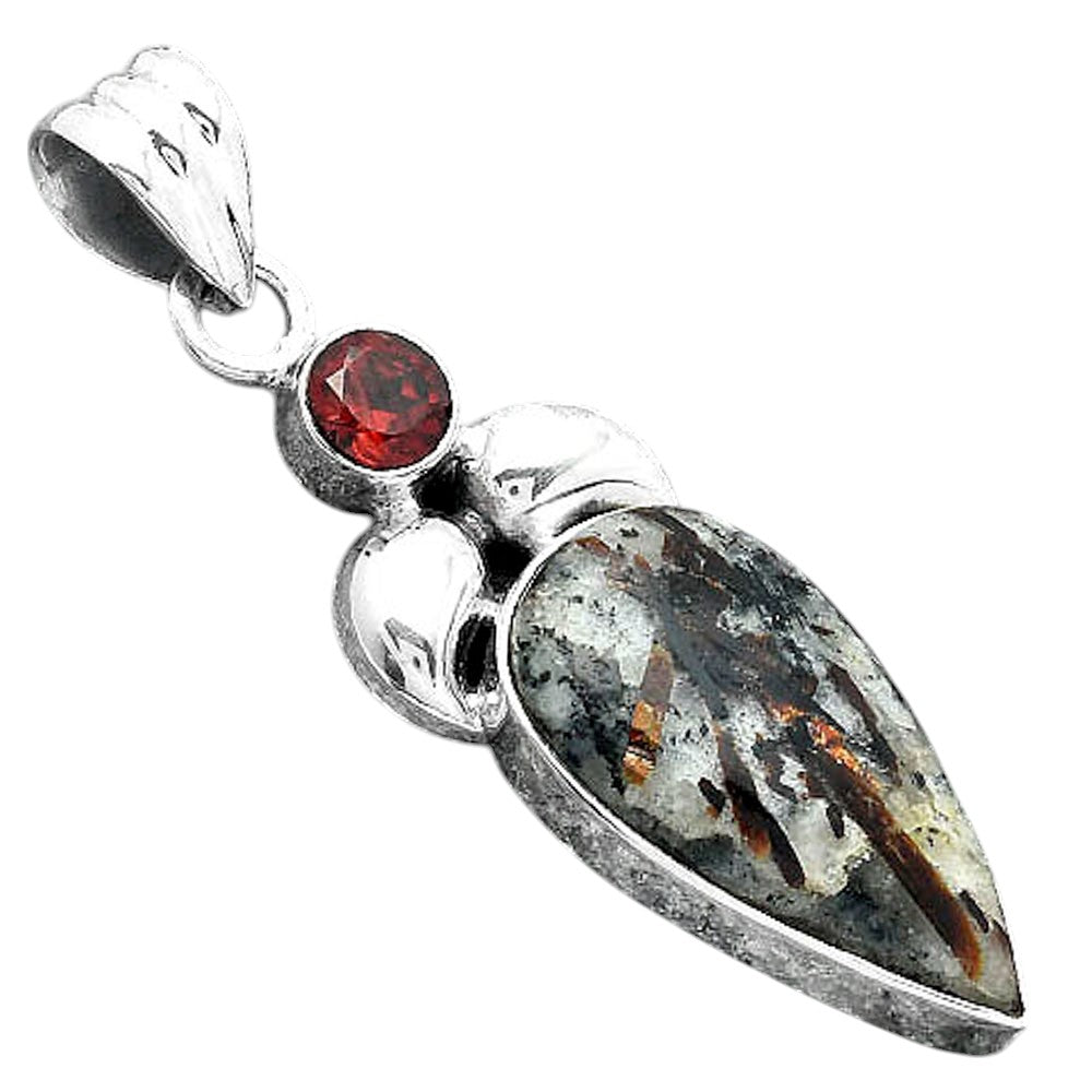 Natural Astrophyllite Russia & Garnet Pendant P-1683 SDP156914