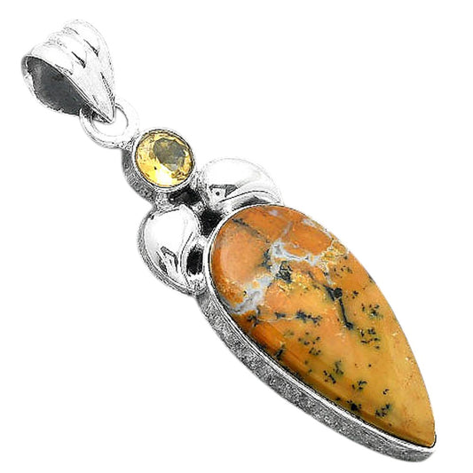 Amethyst Sage Agate Nevada & Citrine Pendant P-1683 SDP156916
