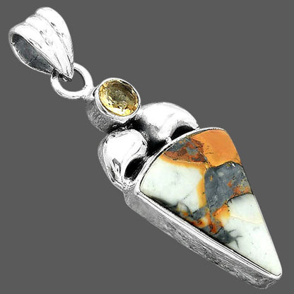 Maligano Jasper - Indonesia & Citrine Pendant P-1683 SDP156919