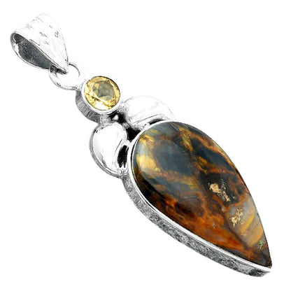 Natural Pietersite Namibia & Citrine Pendant P-1683 SDP156920