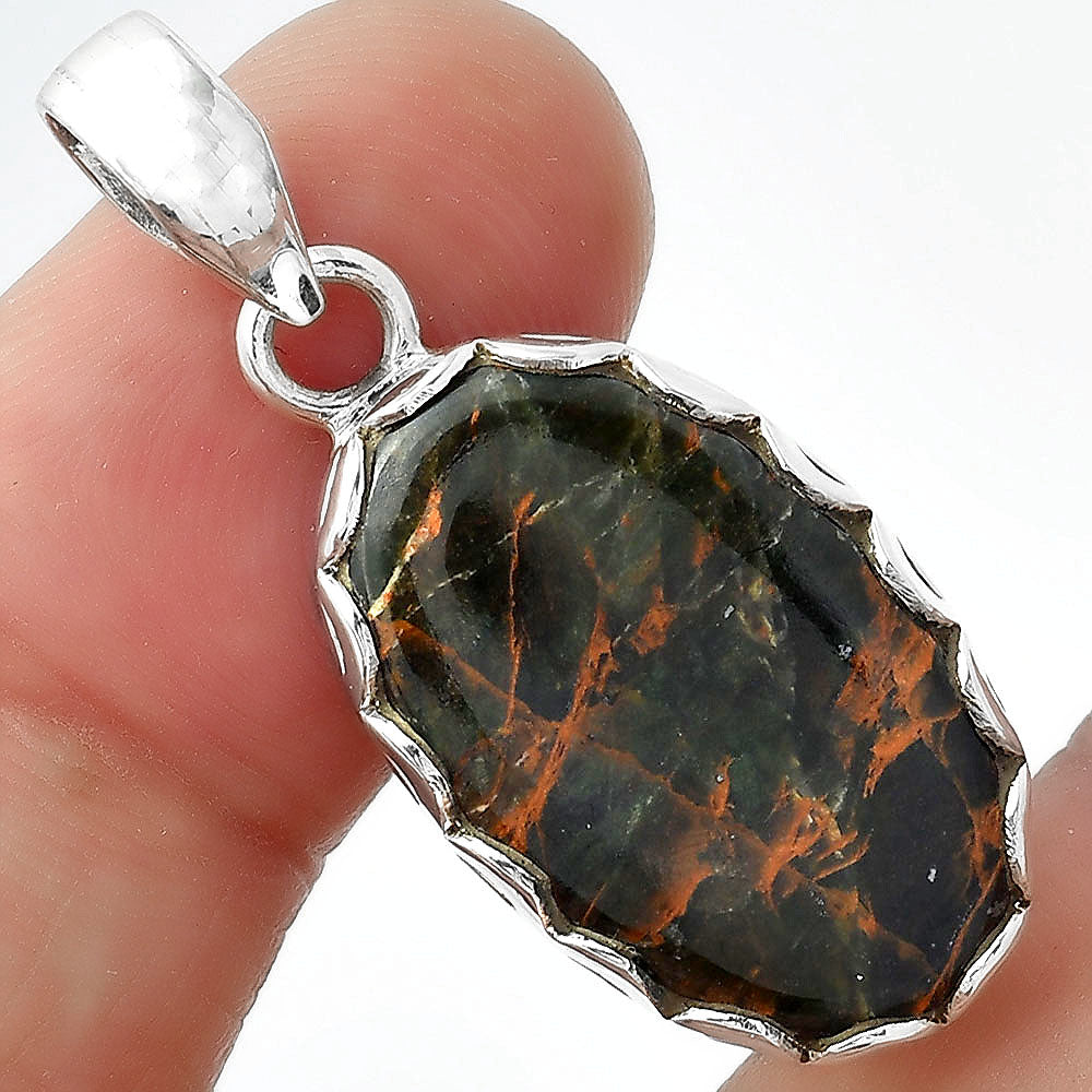 Natural Turkish Rainforest Chrysocolla Pendant P-1637 SDP156925
