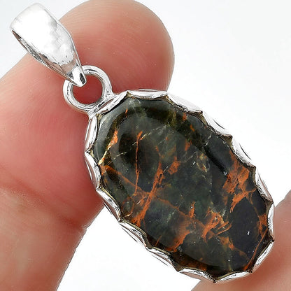 Natural Turkish Rainforest Chrysocolla Pendant P-1637 SDP156925