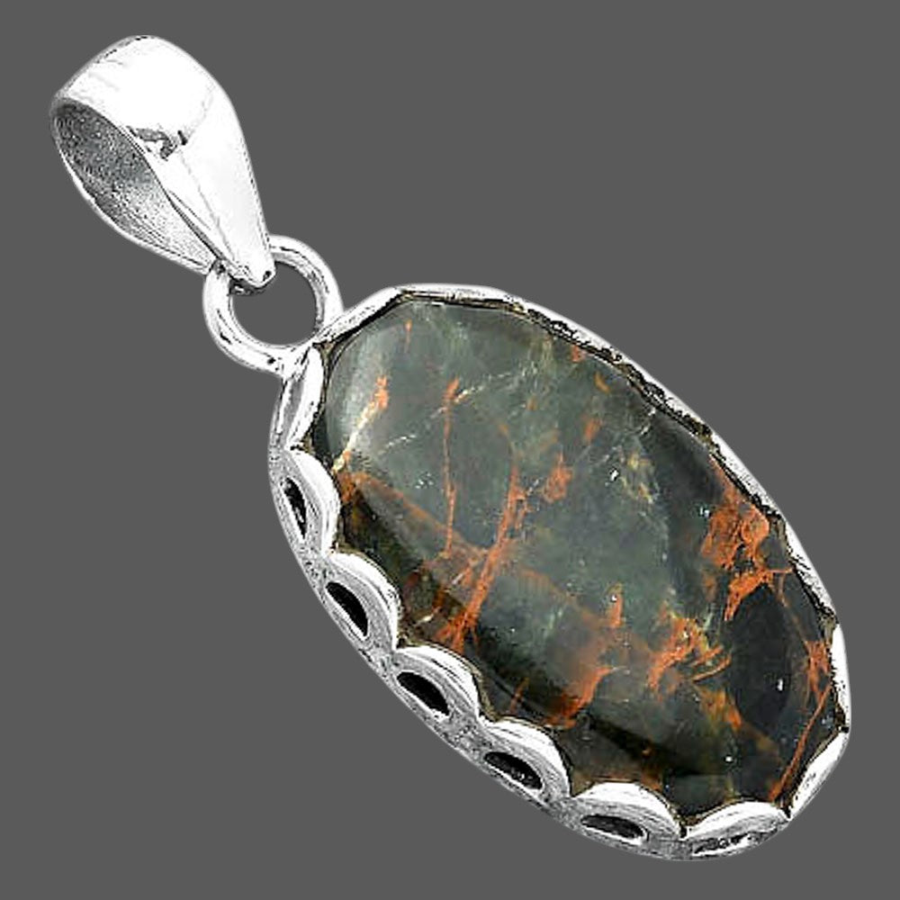Natural Turkish Rainforest Chrysocolla Pendant P-1637 SDP156925