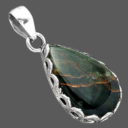 Natural Turkish Rainforest Chrysocolla Pendant P-1637 SDP156926